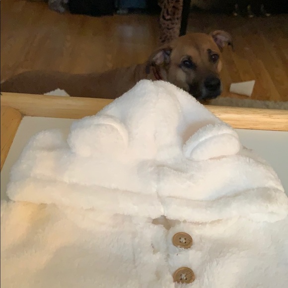 Carter’s white fleece pullover - boots - Picture 2 of 8